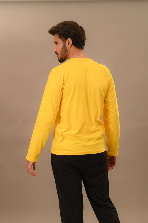 Yellow Full Sleeve T-Shirt - Men
