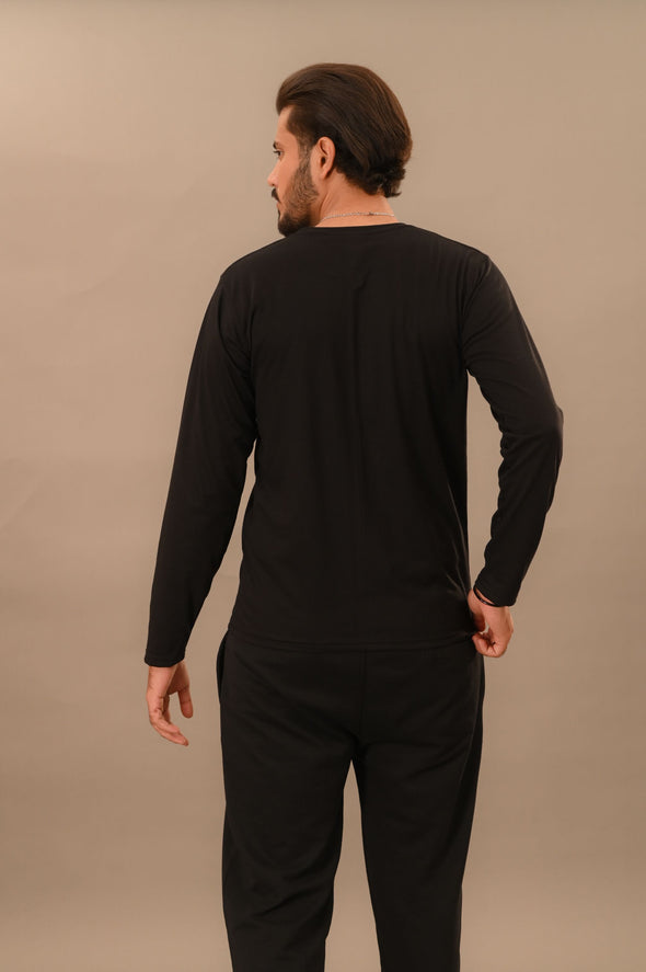Black Full Sleeve T-Shirt - Men