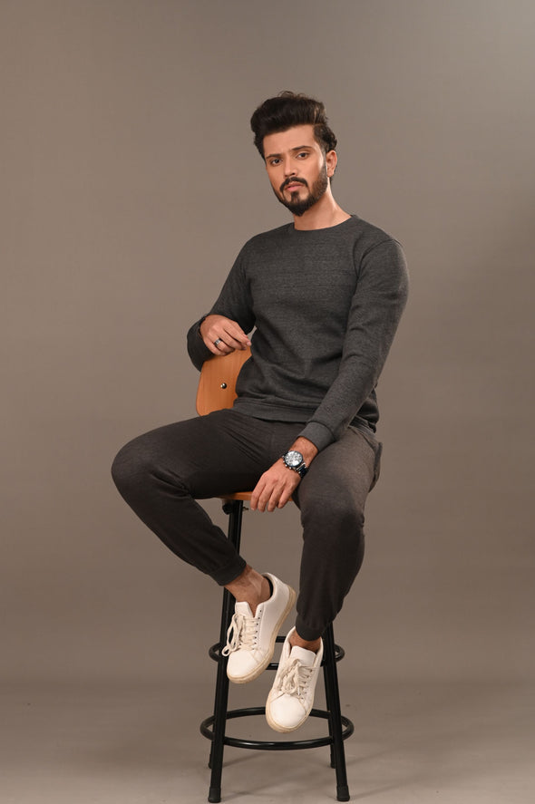 Charcoal Basic Sweatshirt - Men