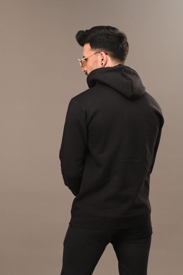 Black Basic Hoodie - Men