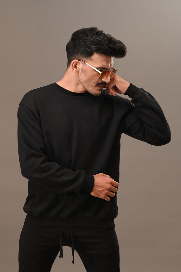 Black Basic Sweatshirt - Men