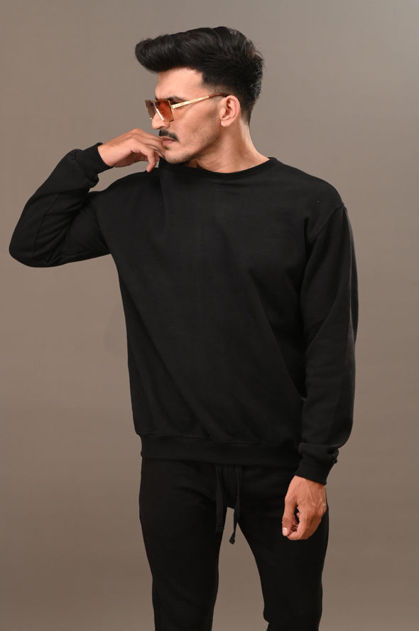 Black Basic Sweatshirt - Men