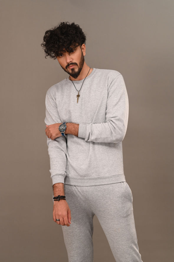 Heather Gray Basic Sweatshirt - Men