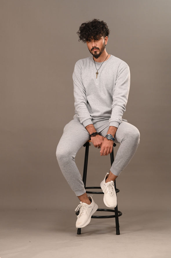 Heather Gray Basic Sweatshirt - Men