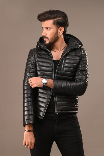 Black Puffer Jacket - Men