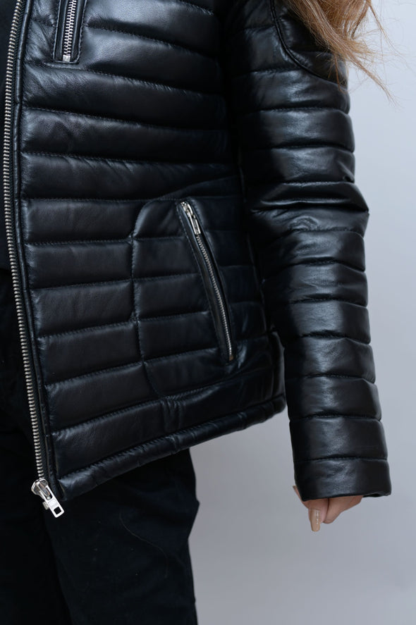Black Puffer Classic Jacket - Women