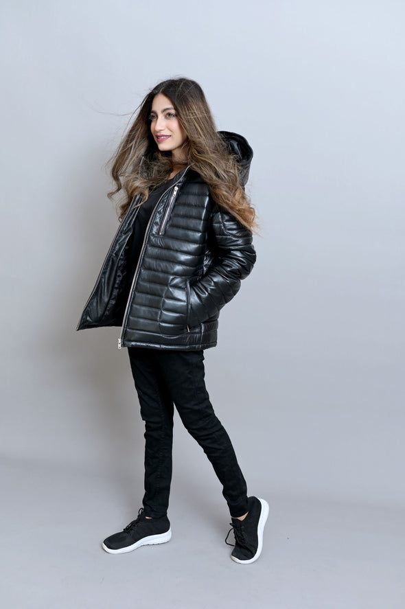 Black Puffer Classic Jacket - Women