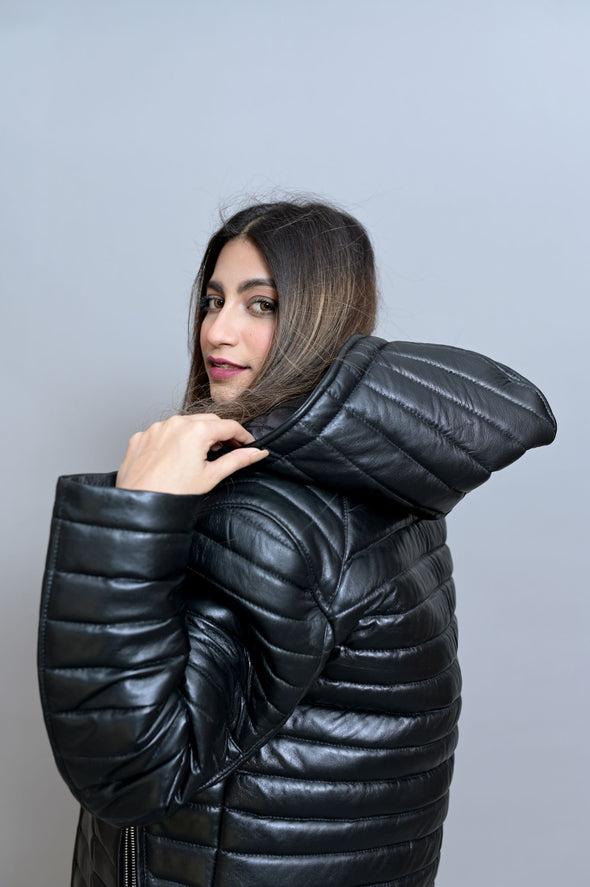Black Puffer Classic Jacket - Women