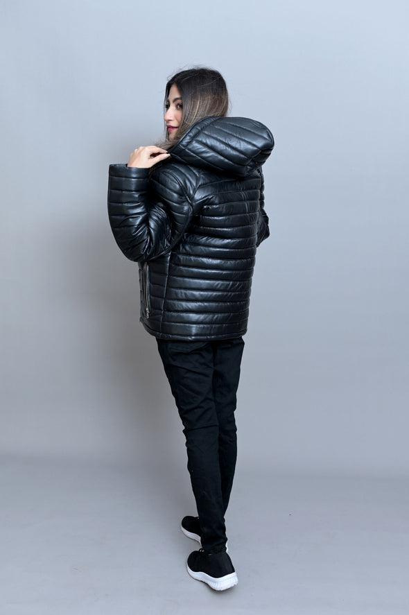 Black Puffer Classic Jacket - Women