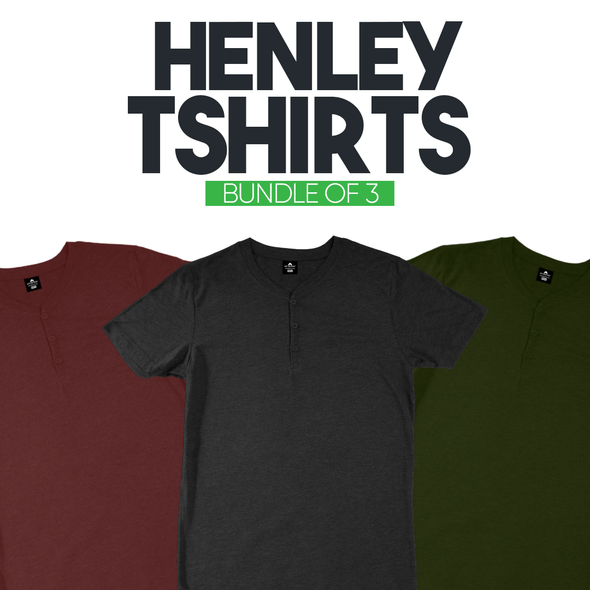Bundle of 3 Henley T-Shirts