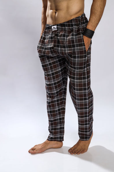 Brown & Black Check Pajama - Unisex