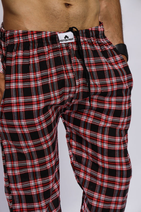 Red & Black Check Pajama - Unisex