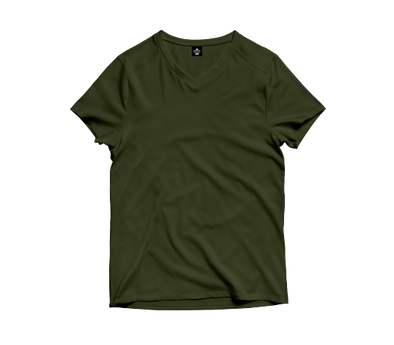 Olive Green V-Neck T-Shirt