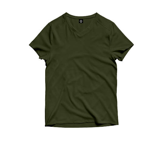 Olive Green V-Neck T-Shirt