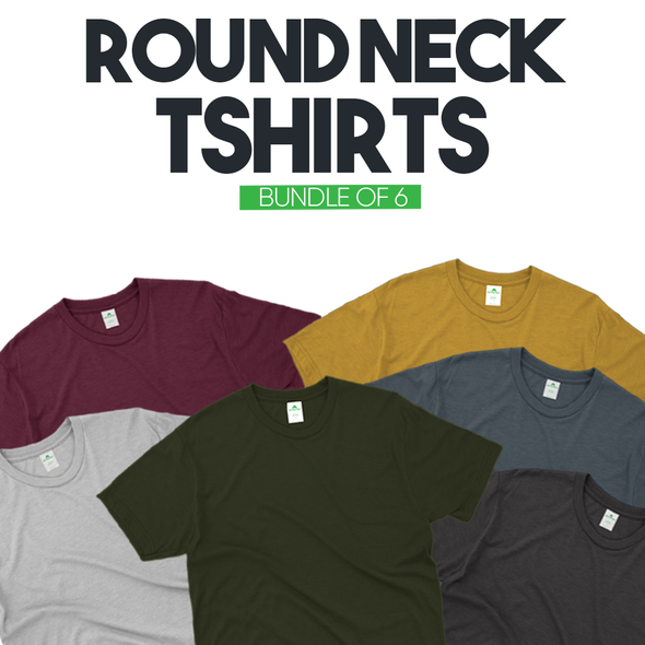 Bundle of 6 Plain T-Shirts