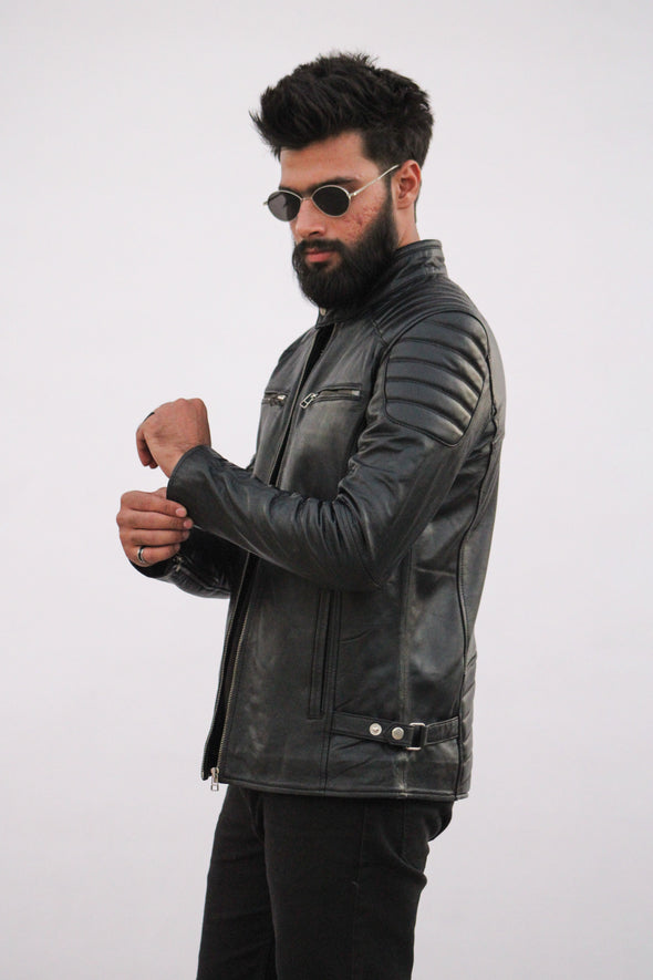 Fernando Black Leather Jacket - Men
