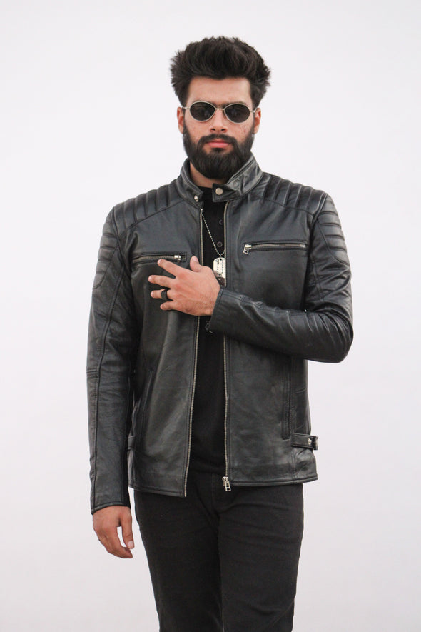 Fernando Black Leather Jacket - Men