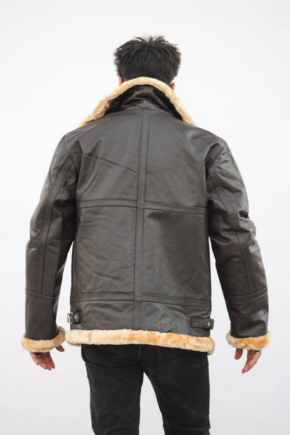 John Brown Fur Leather Jacket - Men