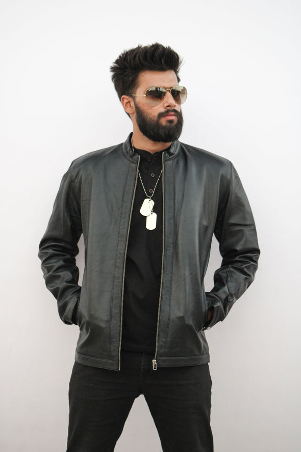 Dean Black Leather Jacket - Men