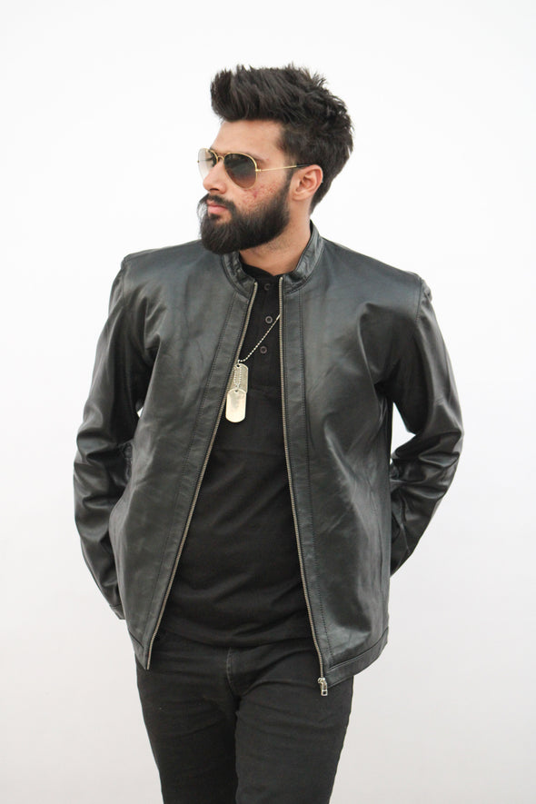 Dean Black Leather Jacket - Men