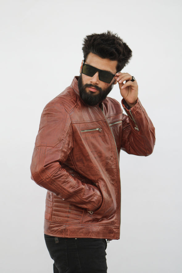 Alex Brown Leather Jacket - Men