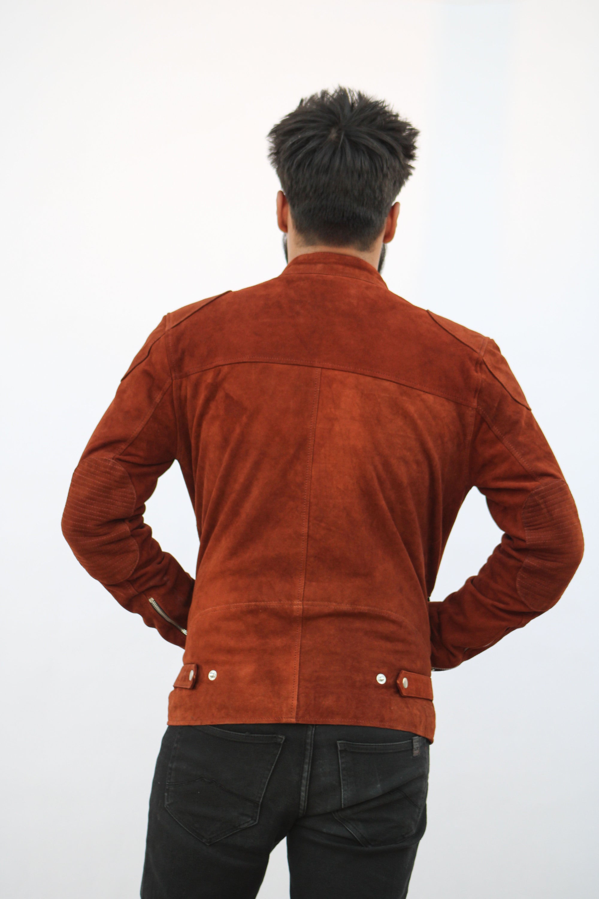 Classic Brown Suede Leather Jacket - Men