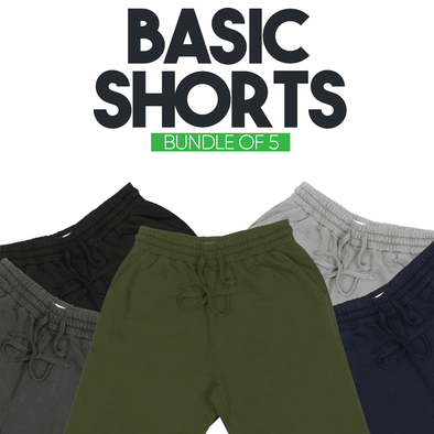 Bundle of 5 Basic Shorts - Kotton Fruit - Shop Bundles in Discounted Price