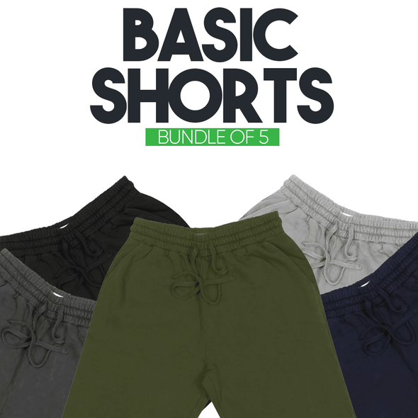 Bundle of 5 Basic Shorts - Kotton Fruit - Shop Bundles in Discounted Price